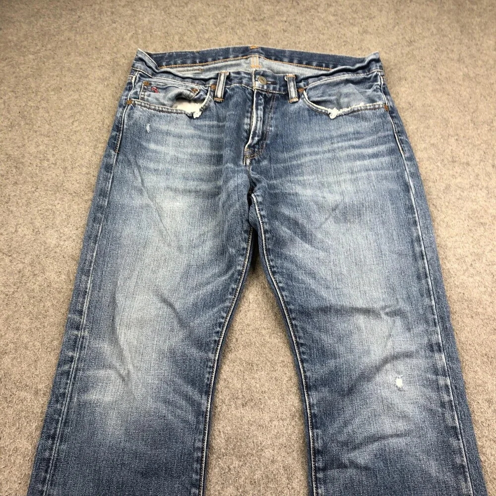 Polo Ralph Lauren Jeans Mens 31x32 Blue Medium Wash Slim Straight Denim & Supply